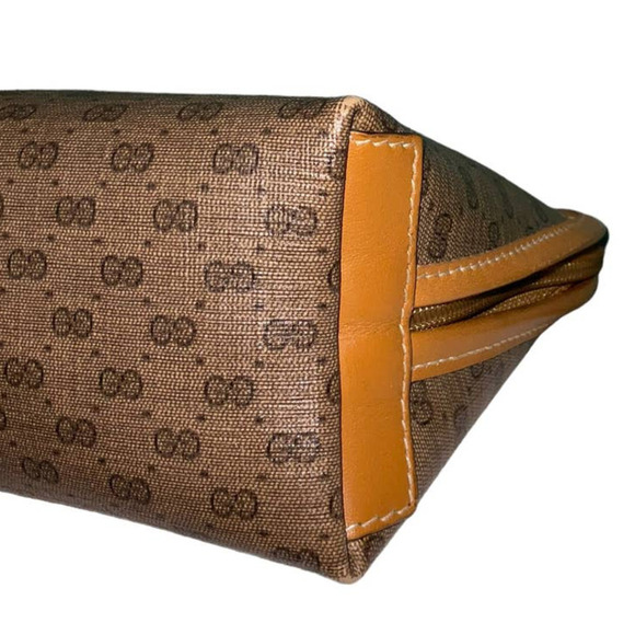 Gucci Vintage Brown GG Guccissima Canvas Medium Cosmetic Case Clutch - Picture 9 of 16